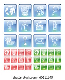 A set of 12 icons. All icons organized in layers for usability