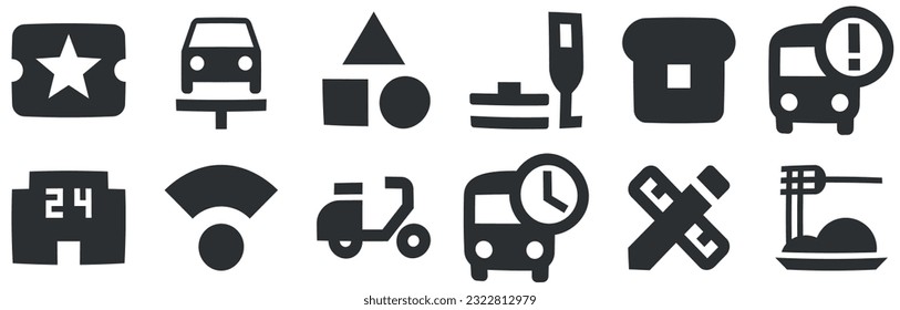 Conjunto de 12 iconos Imagen. Colección de iconos de línea. Simple Set. Conjunto de símbolos lineales. Gran conjunto de iconos de la interfaz de usuario. UI de usuario