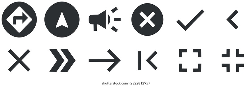 Set of 12 icons Maps. Line icons collection. Outline isolated signs. Linear symbols set. Big UI icon set. UI and UX