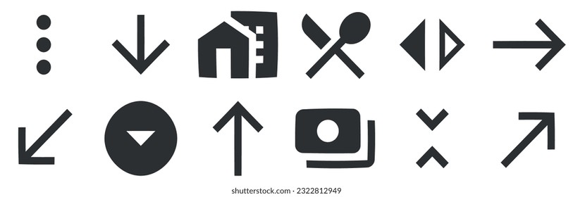 Set of 12 icons Maps. Vector illustration of thin line icons. Simple Set. Linear symbols set. Big UI icon set. UX UI