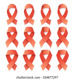 Set from 12 isolated tapes, symbol of fight against AIDS.