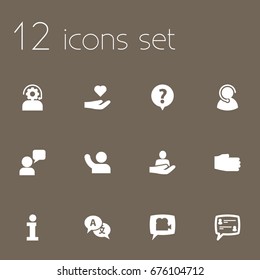 Set Of 12 Maintenance Icons Set.Collection Of Blog, Undertake, Care; And Other Elements.