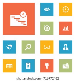 Set Of 12 Management Icons Set.Collection Of Worker, Diagram, Partnership And Other Elements.