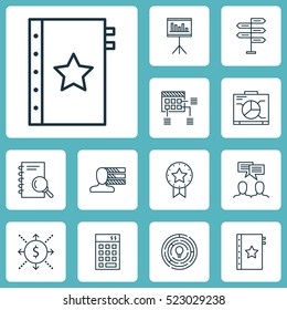 Set Of 12 Project Management Icons. Can Be Used For Web, Mobile, UI And Infographic Design. Includes Elements Such As Warranty, Decision, Brainstorm And More.