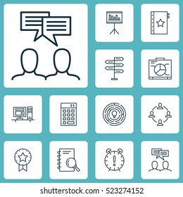 Set Of 12 Project Management Icons. Can Be Used For Web, Mobile, UI And Infographic Design. Includes Elements Such As Investment, Brainstorming, Team And More.