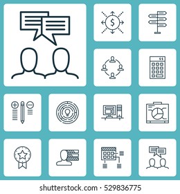 Set Of 12 Project Management Icons. Can Be Used For Web, Mobile, UI And Infographic Design. Includes Elements Such As Money, Opportunity, Personal Skills And More.