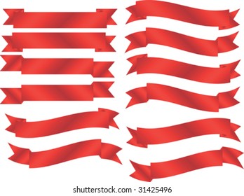 Set of 12 Red Banners