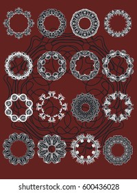 Set of 12 round frames