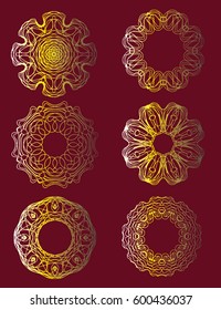 Set of 12 round frames