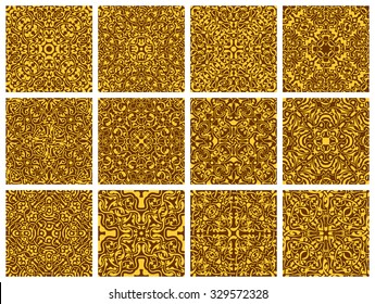 Set of 12 simple seamless wallpaper pattern 