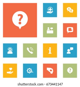 Set Of 12 Support Icons Set.Collection Of Help, Translate, Ball And Other Elements.