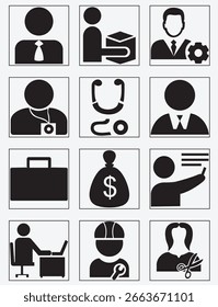 CONJUNTO DE 12 ICONOS DE LÍNEA DELGADA relacionados con Equipos de trabajo, camaradería y cooperación. Colección de símbolos de negocios lineales simples. Ilustración vectorial. Trazo editable.