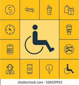 Set Of 12 Transportation Icons. Can Be Used For Web, Mobile, UI And Infographic Design. Includes Elements Such As Info Pointer, Money Trasnfer, Calculation And More.