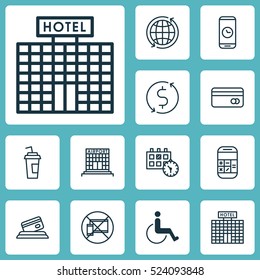 Set Of 12 Travel Icons. Can Be Used For Web, Mobile, UI And Infographic Design. Includes Elements Such As Paralyzed, Time, Disabled And More.