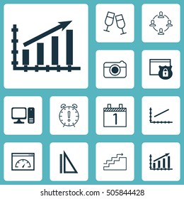 Set Of 12 Universal Editable Icons. Can Be Used For Web, Mobile And App Design. Includes Icons Such As Security, Agenda, Street And More.