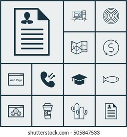 Set Of 12 Universal Editable Icons. Can Be Used For Web, Mobile And App Design. Includes Icons Such As Fishing, Graduation, Money Trasnfer And More.