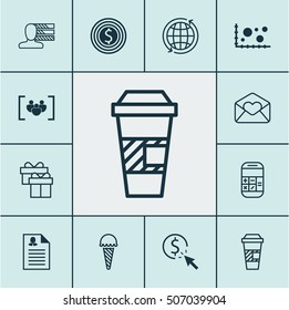 Set Of 12 Universal Editable Icons. Can Be Used For Web, Mobile And App Design. Includes Icons Such As Greeting Email, Comparison, Female Application And More.