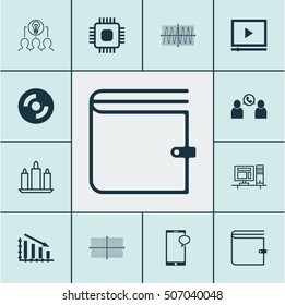 Set Of 12 Universal Editable Icons. Can Be Used For Web, Mobile And App Design. Includes Icons Such As Chip, Blank Cd, Wax And More.