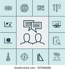 Set Of 12 Universal Editable Icons. Can Be Used For Web, Mobile And App Design. Includes Icons Such As Circle Graph, Market Research, Money Recycle And More.