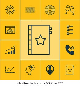 Set Of 12 Universal Editable Icons. Can Be Used For Web, Mobile And App Design. Includes Icons Such As Cellular Data, Changes Graph, Warranty And More.