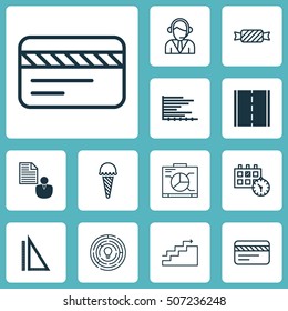 Set Of 12 Universal Editable Icons. Can Be Used For Web, Mobile And App Design. Includes Icons Such As Operator, Sweet, Appointment And More.
