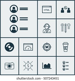 Set Of 12 Universal Editable Icons. Can Be Used For Web, Mobile And App Design. Includes Icons Such As Money, Loading Speed, Phone Conference And More.