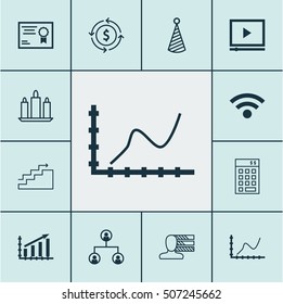 Set Of 12 Universal Editable Icons. Can Be Used For Web, Mobile And App Design. Includes Icons Such As Growth, Investment, Wax And More.