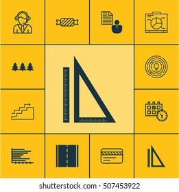 Set Of 12 Universal Editable Icons. Can Be Used For Web, Mobile And App Design. Includes Icons Such As Measurement, Operator, Bank Card And More.