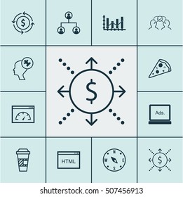 Set Of 12 Universal Editable Icons. Can Be Used For Web, Mobile And App Design. Includes Icons Such As Raise Diagram, Digital Media, Loading Speed And More.