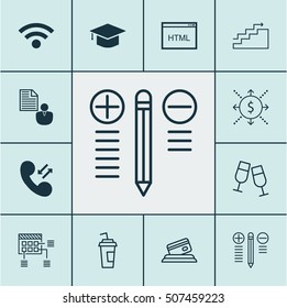 Set Of 12 Universal Editable Icons. Can Be Used For Web, Mobile And App Design. Includes Icons Such As Decision Making, Money, Graduation And More.