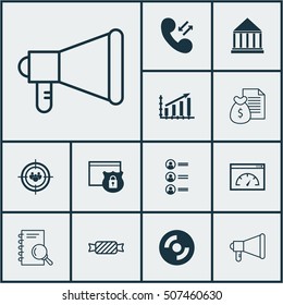 Set Of 12 Universal Editable Icons. Can Be Used For Web, Mobile And App Design. Includes Icons Such As Cellular Data, Report, Job Applicants And More.