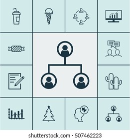 Set Of 12 Universal Editable Icons. Can Be Used For Web, Mobile And App Design. Includes Icons Such As Market Research, Discussion, Human Mind And More.