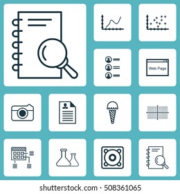 Set Of 12 Universal Editable Icons. Can Be Used For Web, Mobile And App Design. Includes Icons Such As Achievement Graph, Schedule, Website And More.