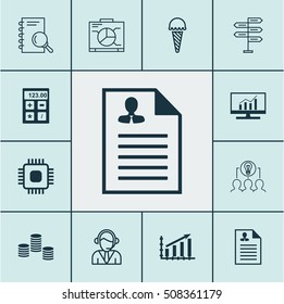 Set Of 12 Universal Editable Icons. Can Be Used For Web, Mobile And App Design. Includes Icons Such As Frozen Food, Collaborative Solution, Operator And More.