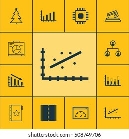 Set Of 12 Universal Editable Icons. Can Be Used For Web, Mobile And App Design. Includes Icons Such As Credit Card, Warranty, Segmented Bar Graph And More.