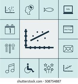 Set Of 12 Universal Editable Icons. Can Be Used For Web, Mobile And App Design. Includes Icons Such As Decision Making, Festive Fireworks, Accessibility And More.