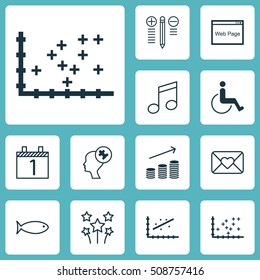 Set Of 12 Universal Editable Icons. Can Be Used For Web, Mobile And App Design. Includes Icons Such As Accessibility, Website, Analytics And More.