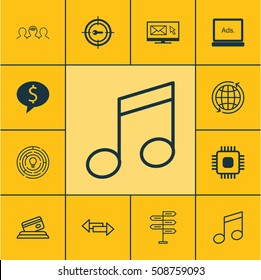 Set Of 12 Universal Editable Icons. Can Be Used For Web, Mobile And App Design. Includes Icons Such As Opportunity, Keyword Marketing, Coaching And More.