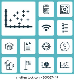 Set Of 12 Universal Editable Icons. Can Be Used For Web, Mobile And App Design. Includes Icons Such As Curriculum Vitae, Wireless, Job Applicants And More.