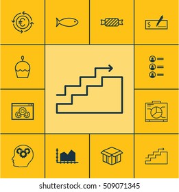 Set Of 12 Universal Editable Icons. Can Be Used For Web, Mobile And App Design. Includes Icons Such As Bank Payment, Brain Process, Website Performance And More.