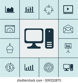 Set Of 12 Universal Editable Icons. Can Be Used For Web, Mobile And App Design. Includes Icons Such As Money Recycle, Loading Speed, Keyword Optimisation And More.