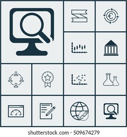 Set Of 12 Universal Editable Icons. Can Be Used For Web, Mobile And App Design. Includes Icons Such As Paper, Chemical, Plot Diagram And More.