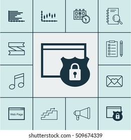 Set Of 12 Universal Editable Icons. Can Be Used For Web, Mobile And App Design. Includes Icons Such As Analysis, Celebration Letter, Appointment And More.