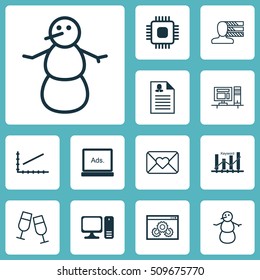 Set Of 12 Universal Editable Icons. Can Be Used For Web, Mobile And App Design. Includes Icons Such As Line Graph, Personal Skills, Champagne Glasses And More.