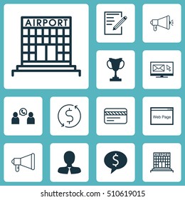 Set Of 12 Universal Editable Icons. Can Be Used For Web, Mobile And App Design. Includes Icons Such As Money Trasnfer, Bank Card, Website And More.