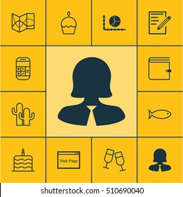 Set Of 12 Universal Editable Icons. Can Be Used For Web, Mobile And App Design. Includes Icons Such As Website, Road Map, Paper And More.