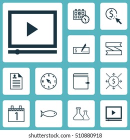 Set Of 12 Universal Editable Icons. Can Be Used For Web, Mobile And App Design. Includes Icons Such As Locate, Wallet, Chemical And More.