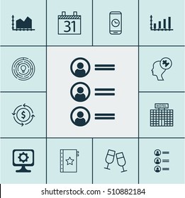 Set Of 12 Universal Editable Icons. Can Be Used For Web, Mobile And App Design. Includes Icons Such As Dynamics, Innovation, Hotel Construction And More.