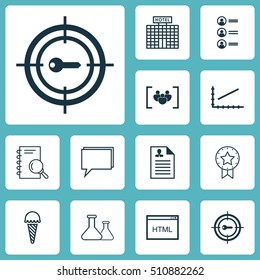 Set Of 12 Universal Editable Icons. Can Be Used For Web, Mobile And App Design. Includes Icons Such As Conference, Chemical, Analysis And More.
