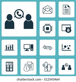 Set Of 12 Universal Editable Icons. Can Be Used For Web, Mobile And App Design. Includes Icons Such As Cacti, Keyword Optimisation, Desktop Computer And More.